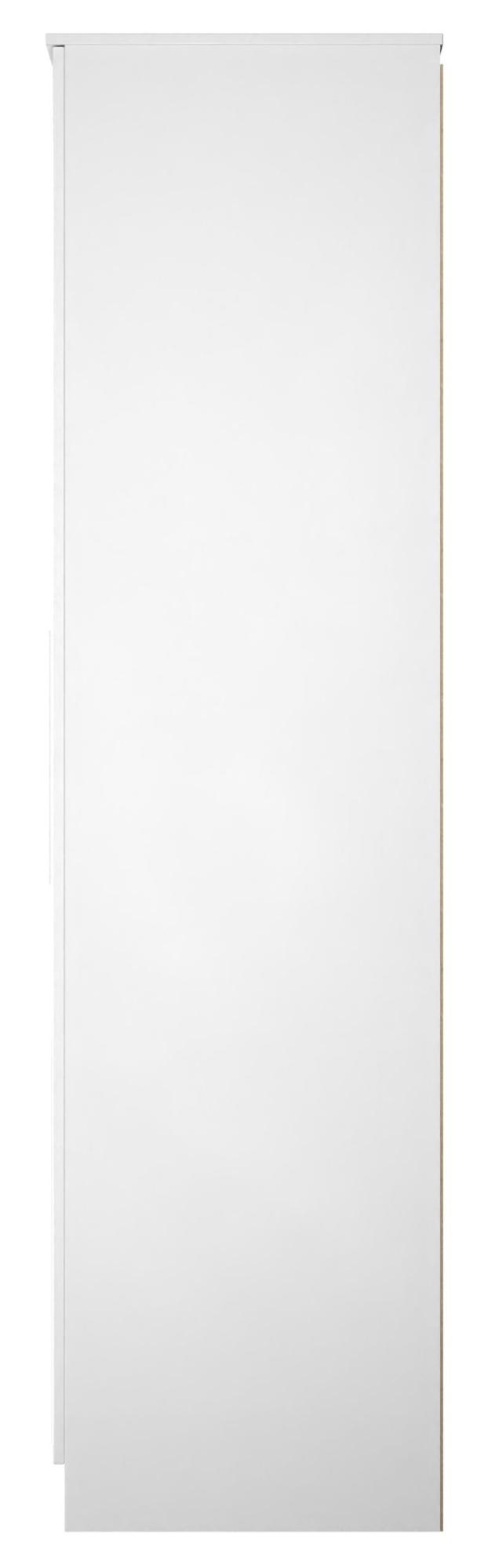 Product photograph of Worcester White 2 Door Tall Wardrobe - 1 Mirror from Choice Furniture Superstore.