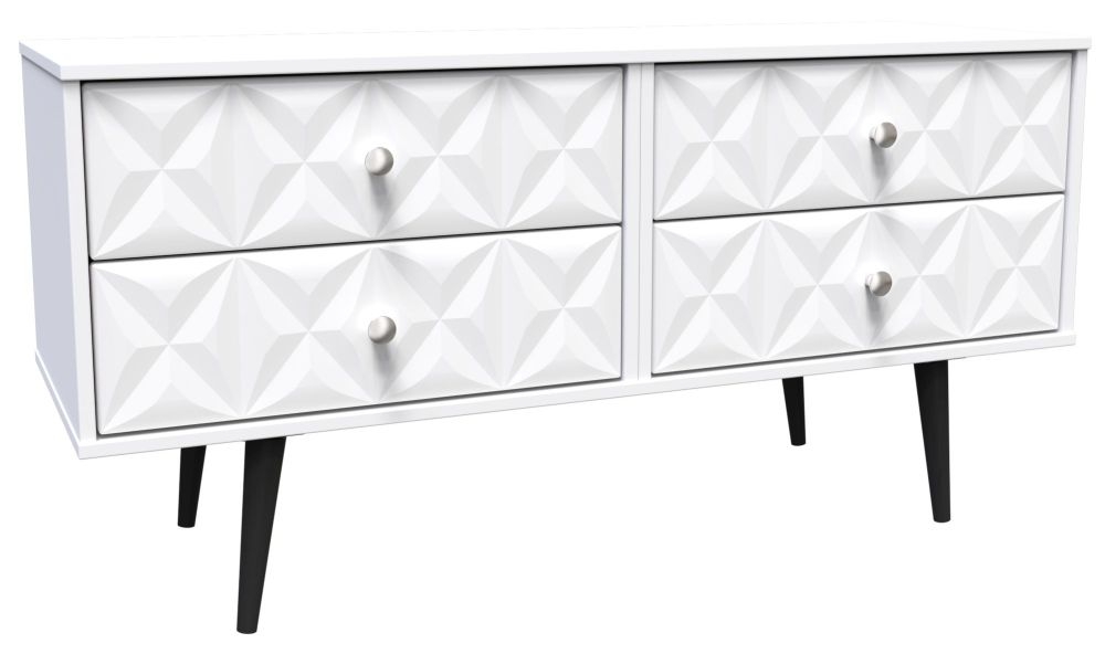 Product photograph of Pixel Matt White 4 Drawer Bed Box from Choice Furniture Superstore.
