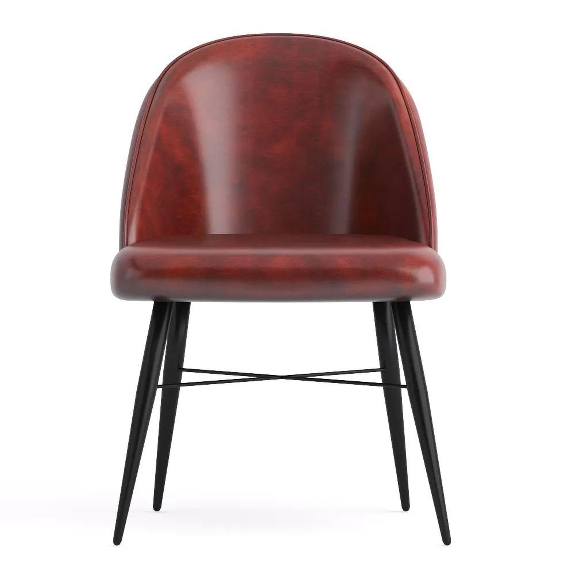 Product photograph of Bobby Chestnut Leather Dining Chair from Choice Furniture Superstore.