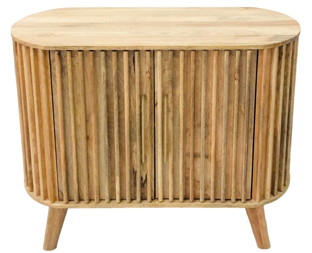 Product photograph of Mohali Mango Wood 2 Door Small Sideboard from Choice Furniture Superstore.