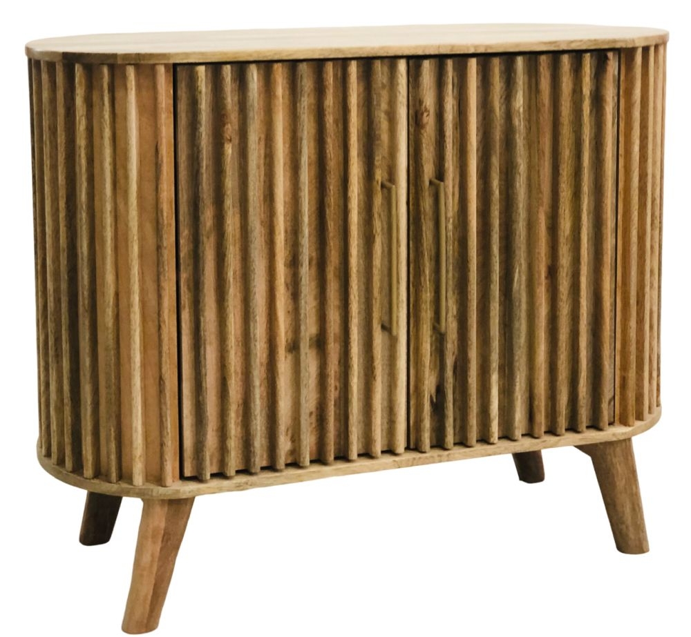 Product photograph of Mohali Mango Wood 2 Door Small Sideboard from Choice Furniture Superstore.