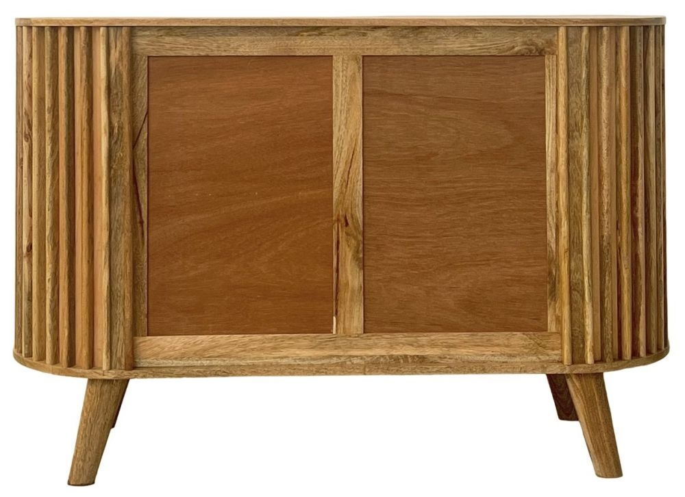 Product photograph of Mohali Mango Wood 1 Door 3 Drawer Sideboard from Choice Furniture Superstore.