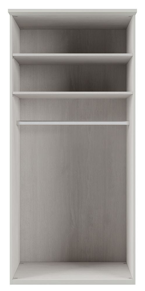 Product photograph of Cambridge White 2 Door Wardrobe - W 100cm from Choice Furniture Superstore.