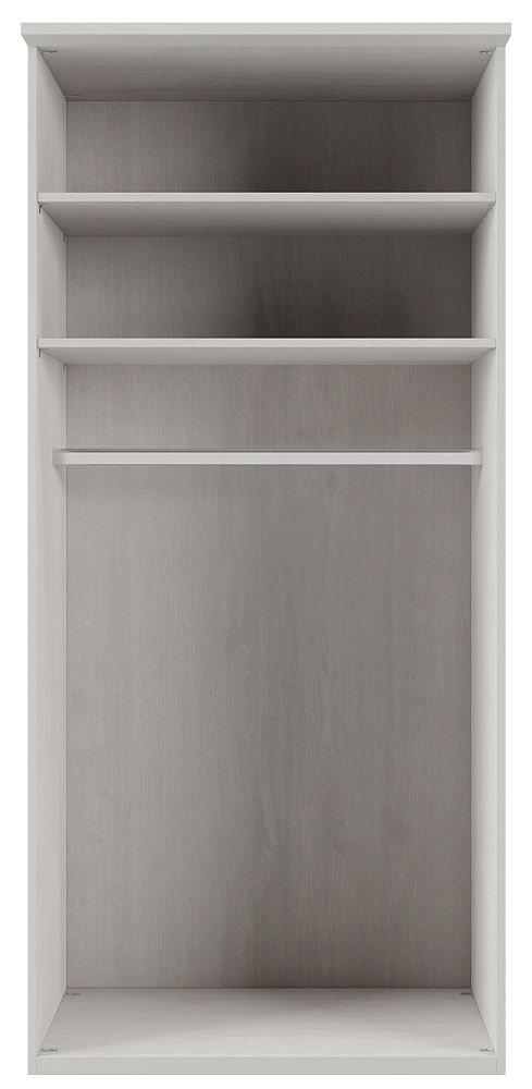 Product photograph of Cambridge White 2 Door Wardrobe With 1 Right Mirror Front - W 100cm from Choice Furniture Superstore.