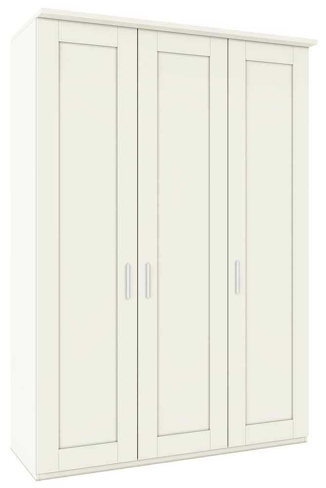 Product photograph of Cambridge White 3 Door Wardrobe - W 150cm from Choice Furniture Superstore.