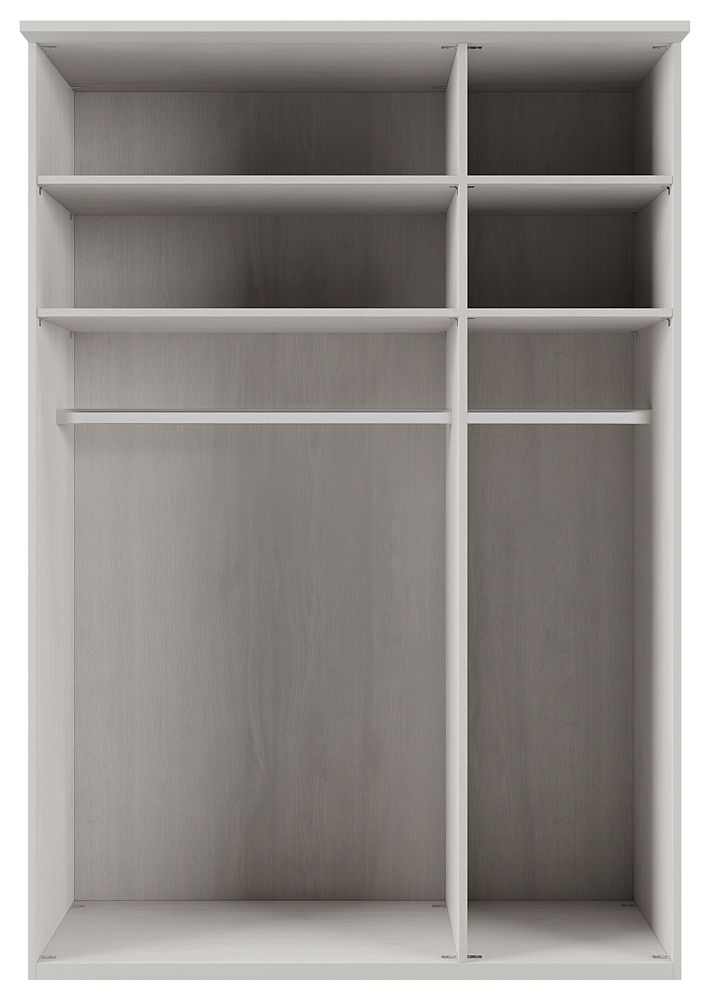 Product photograph of Cambridge White 3 Door Wardrobe With 1 Mirror Front - W 150cm from Choice Furniture Superstore.