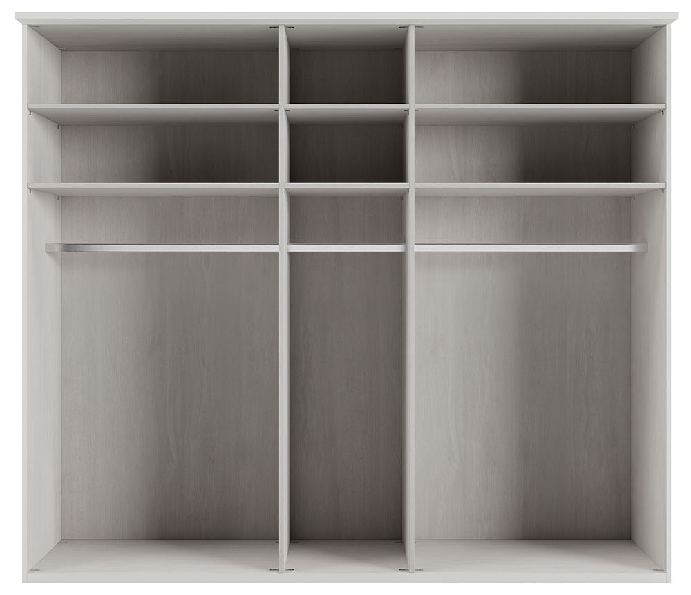 Product photograph of Wiemann Cambridge 250cm White 5 Door Wardrobe from Choice Furniture Superstore.