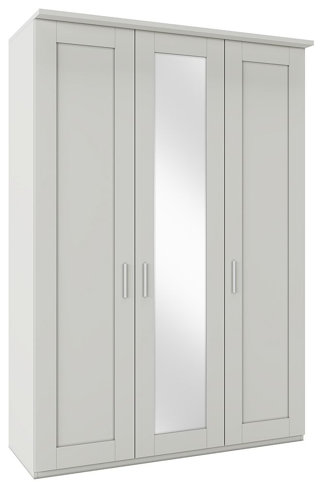 Product photograph of Cambridge Champagne 3 Door Wardrobe With 1 Mirror Front - W 150cm from Choice Furniture Superstore.