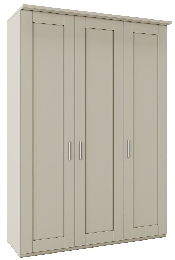 Product photograph of Cambridge Pebble Grey 3 Door Wardrobe - W 150cm from Choice Furniture Superstore.