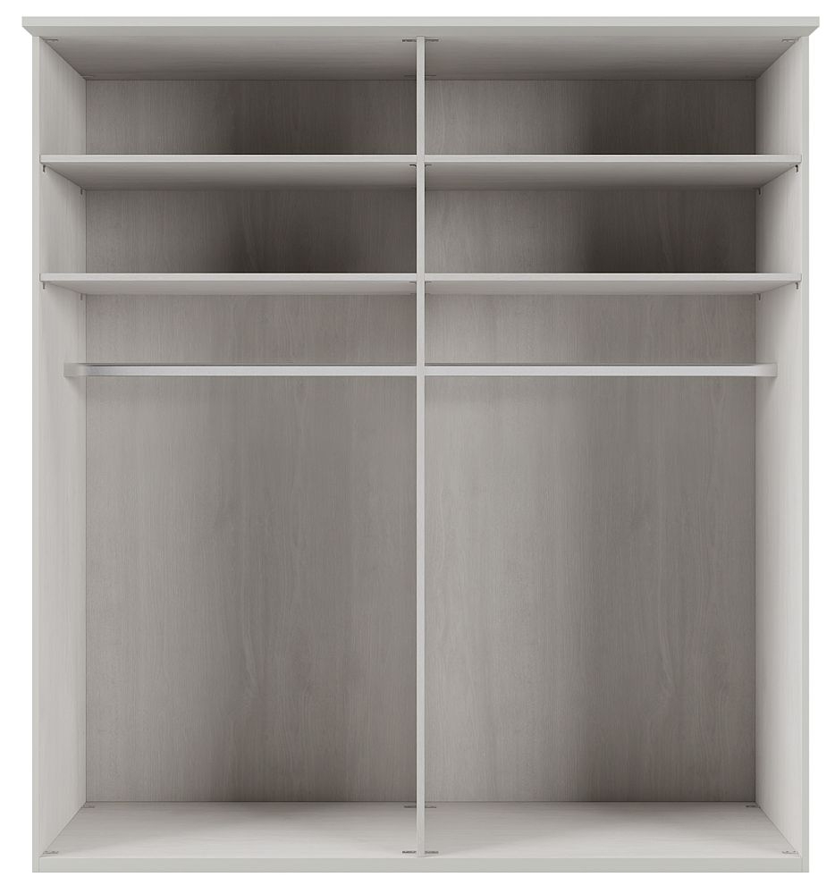 Product photograph of Wiemann Cambridge Grey 4 Door Wardrobe With 2 Mirror Front - W 200cm from Choice Furniture Superstore.