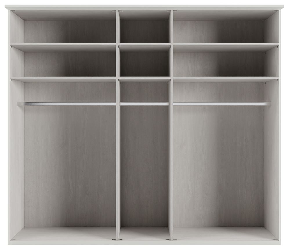 Product photograph of Wiemann Cambridge Grey 5 Door Wardrobe - W 250cm from Choice Furniture Superstore.