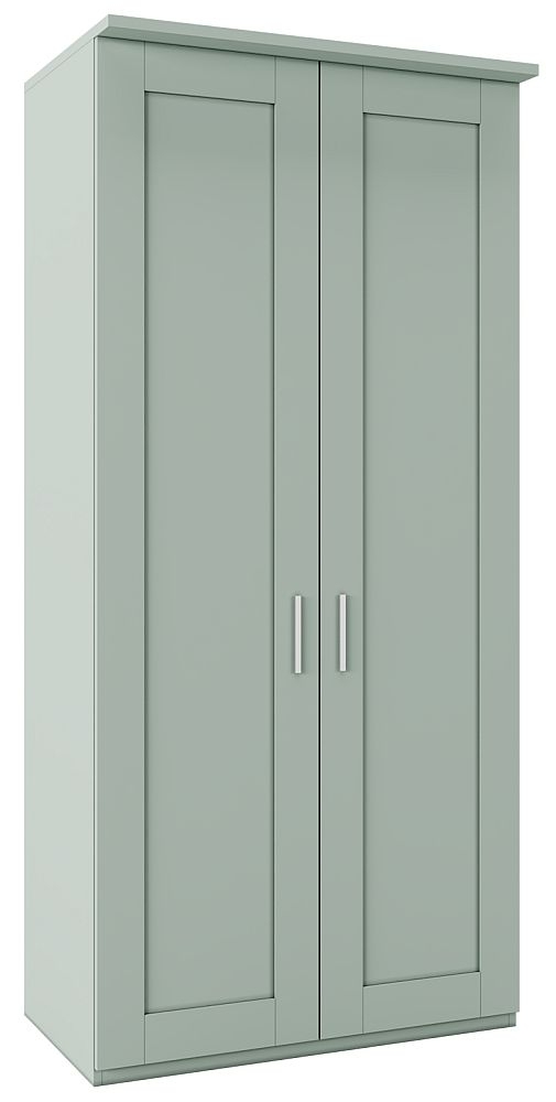 Product photograph of Wiemann Cambridge Green 2 Door Wardrobe - W 100cm from Choice Furniture Superstore.