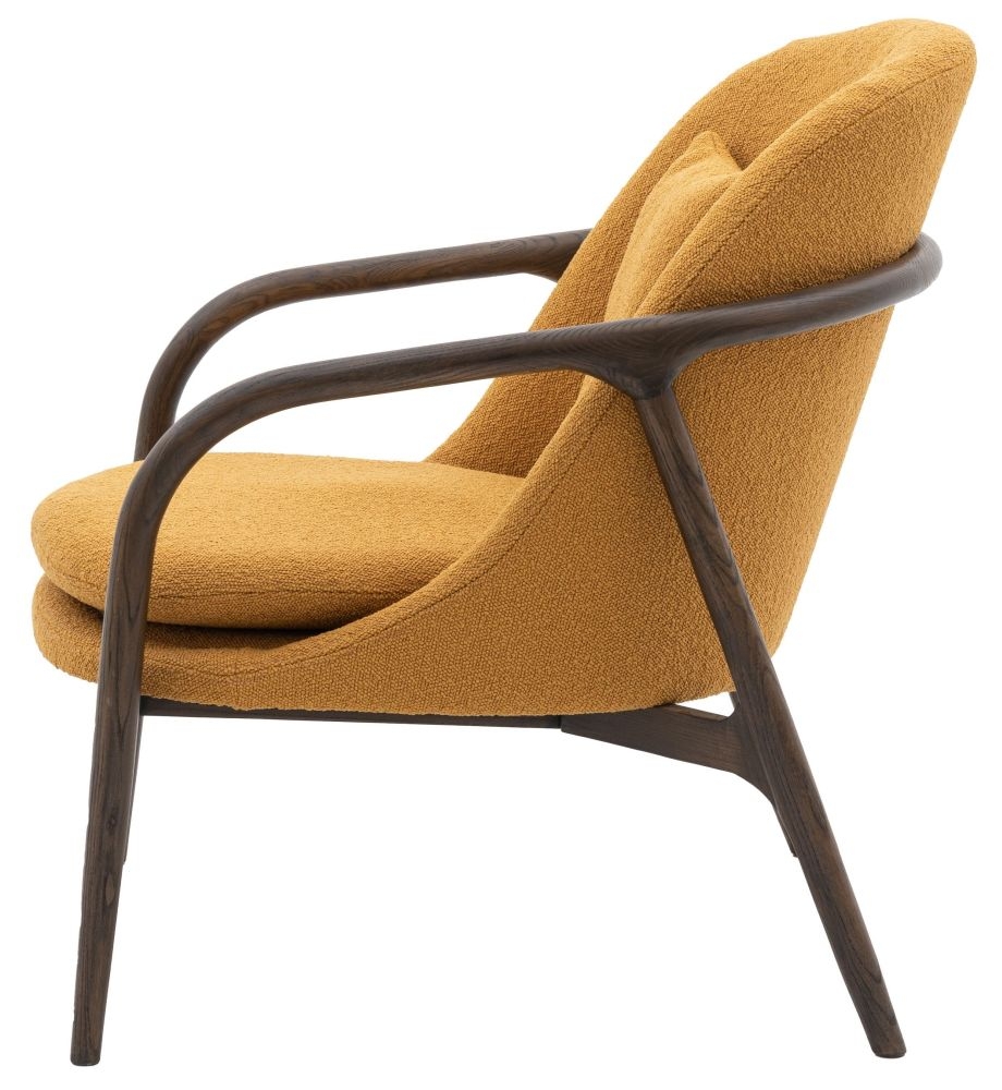 Product photograph of Alegra Ochre Fabric Armchair from Choice Furniture Superstore.