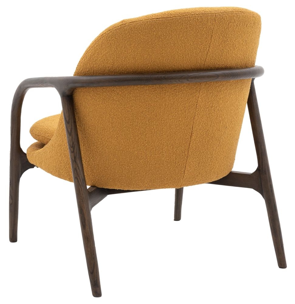 Product photograph of Alegra Ochre Fabric Armchair from Choice Furniture Superstore.