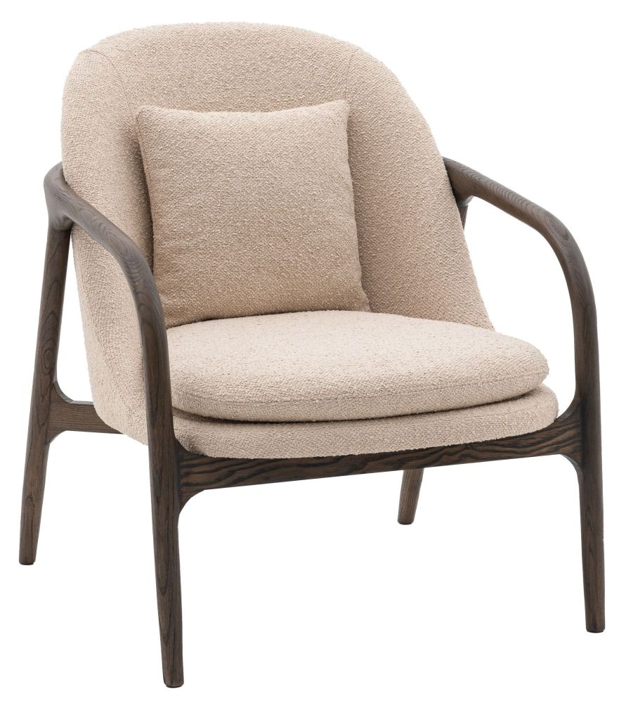 Product photograph of Alegra Taupe Fabric Armchair from Choice Furniture Superstore.