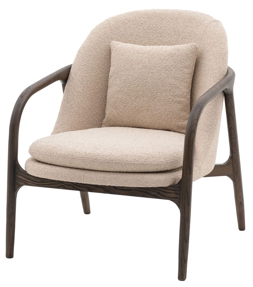 Product photograph of Alegra Taupe Fabric Armchair from Choice Furniture Superstore.