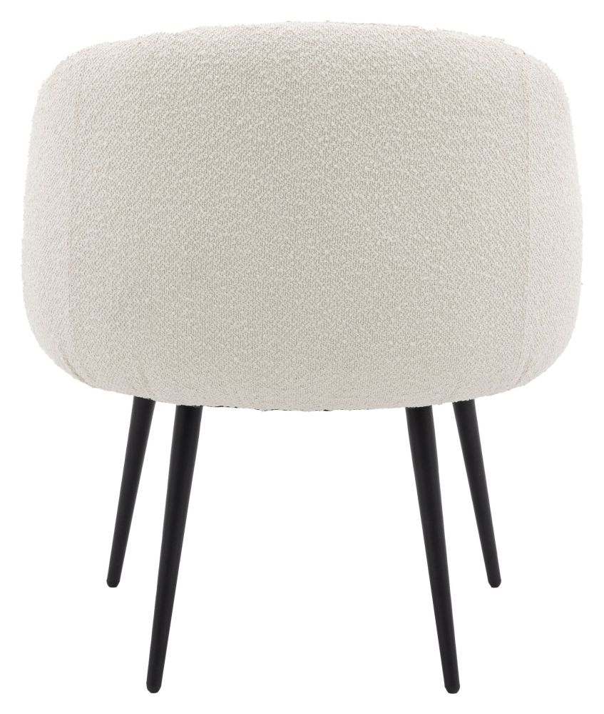 Product photograph of Clover Off White Fabric Tub Chair from Choice Furniture Superstore.