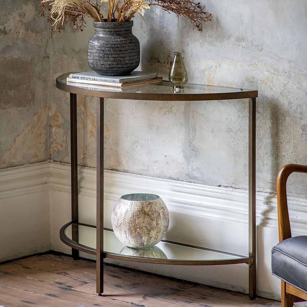 Product photograph of Hudson Glass Console Table from Choice Furniture Superstore.