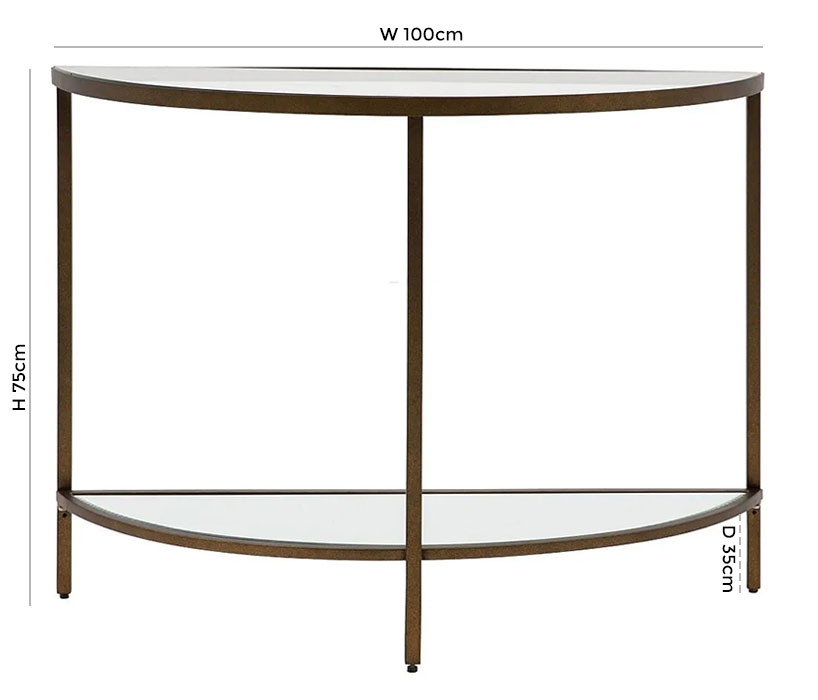 Product photograph of Simone Glass Console Table from Choice Furniture Superstore.