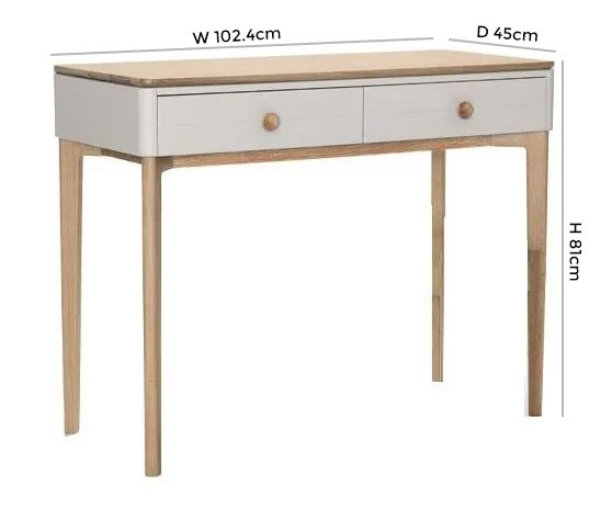 Product photograph of Vida Living Marlow Cashmere Oak Dressing Table from Choice Furniture Superstore.