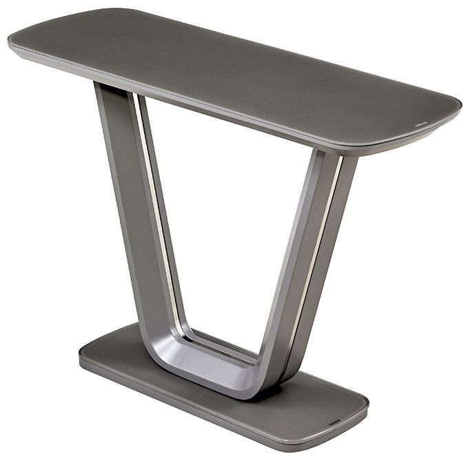 Product photograph of Vida Living Lazzaro Graphite Grey Matt Console Table from Choice Furniture Superstore.