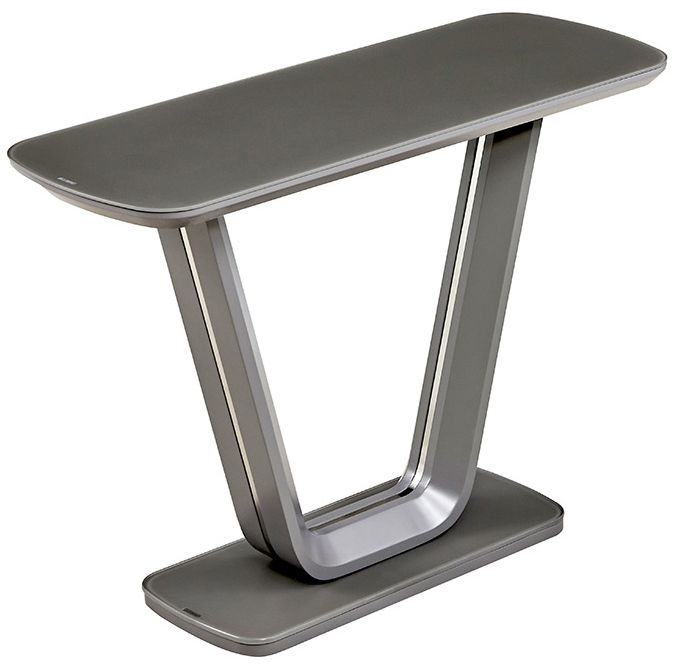 Product photograph of Vida Living Lazzaro Graphite Grey Matt Console Table from Choice Furniture Superstore.