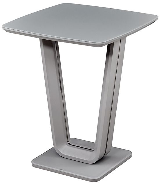 Product photograph of Vida Living Lazzaro Light Grey Matt Bar Table from Choice Furniture Superstore.