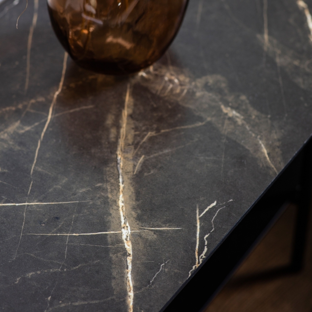 Product photograph of Clearance - Ludworth Black Marble Coffee Table - Fss14571 from Choice Furniture Superstore.