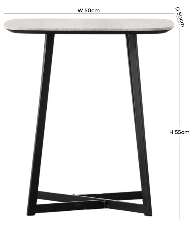 Product photograph of Arkansas Light Oak Effect Square Side Table from Choice Furniture Superstore.