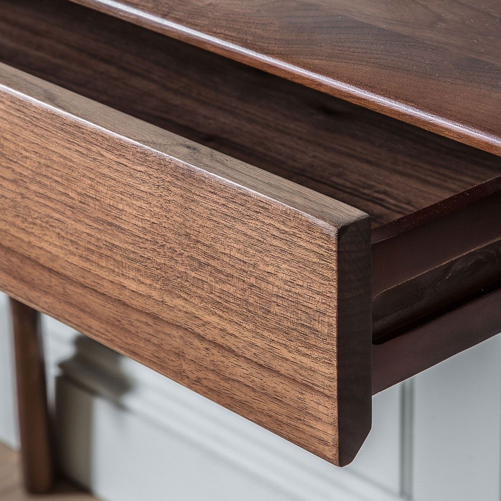 Product photograph of Madrid 1 Drawer Desk - Comes In Walnut And Oak Options from Choice Furniture Superstore.