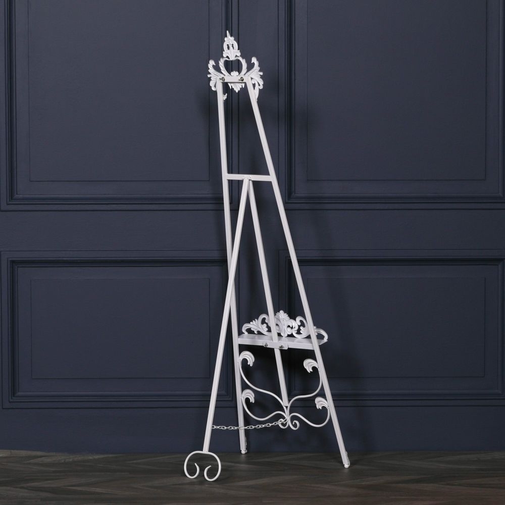 Product photograph of French Style White Metal Easel from Choice Furniture Superstore.