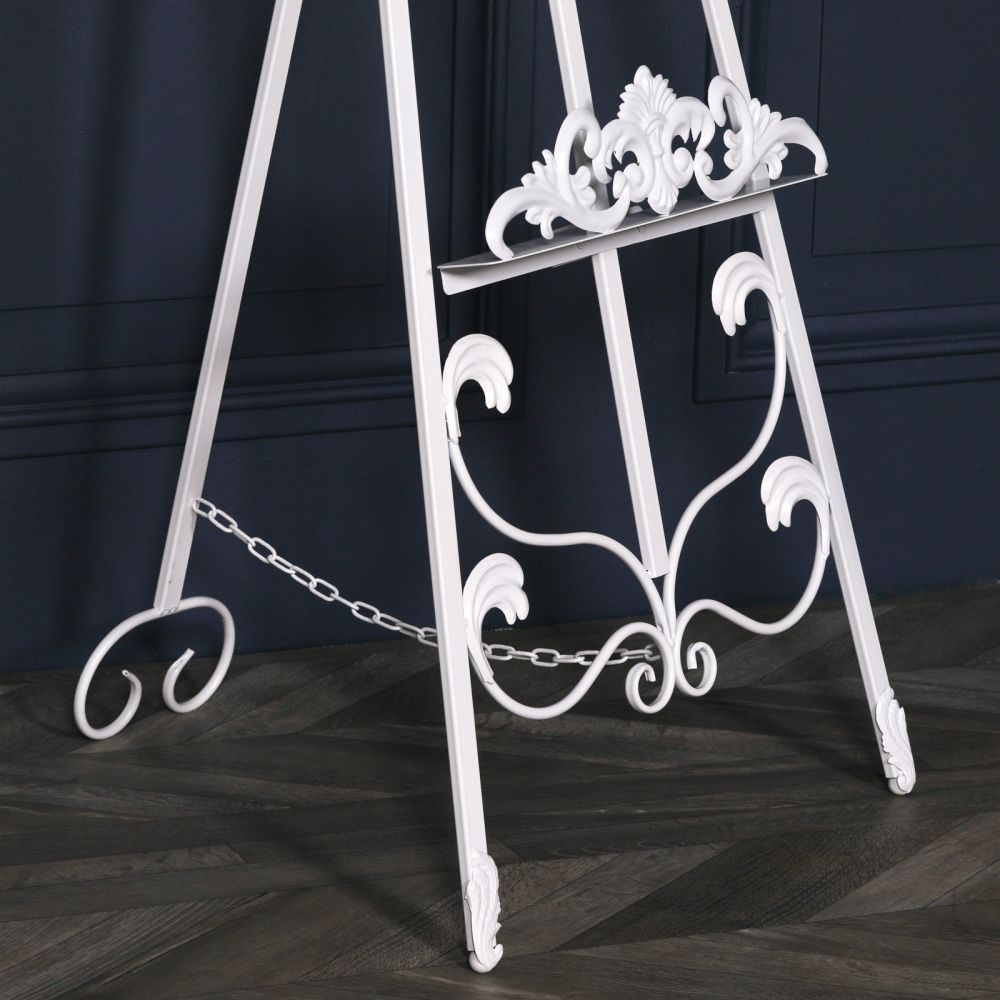 Product photograph of French Style White Metal Easel from Choice Furniture Superstore.