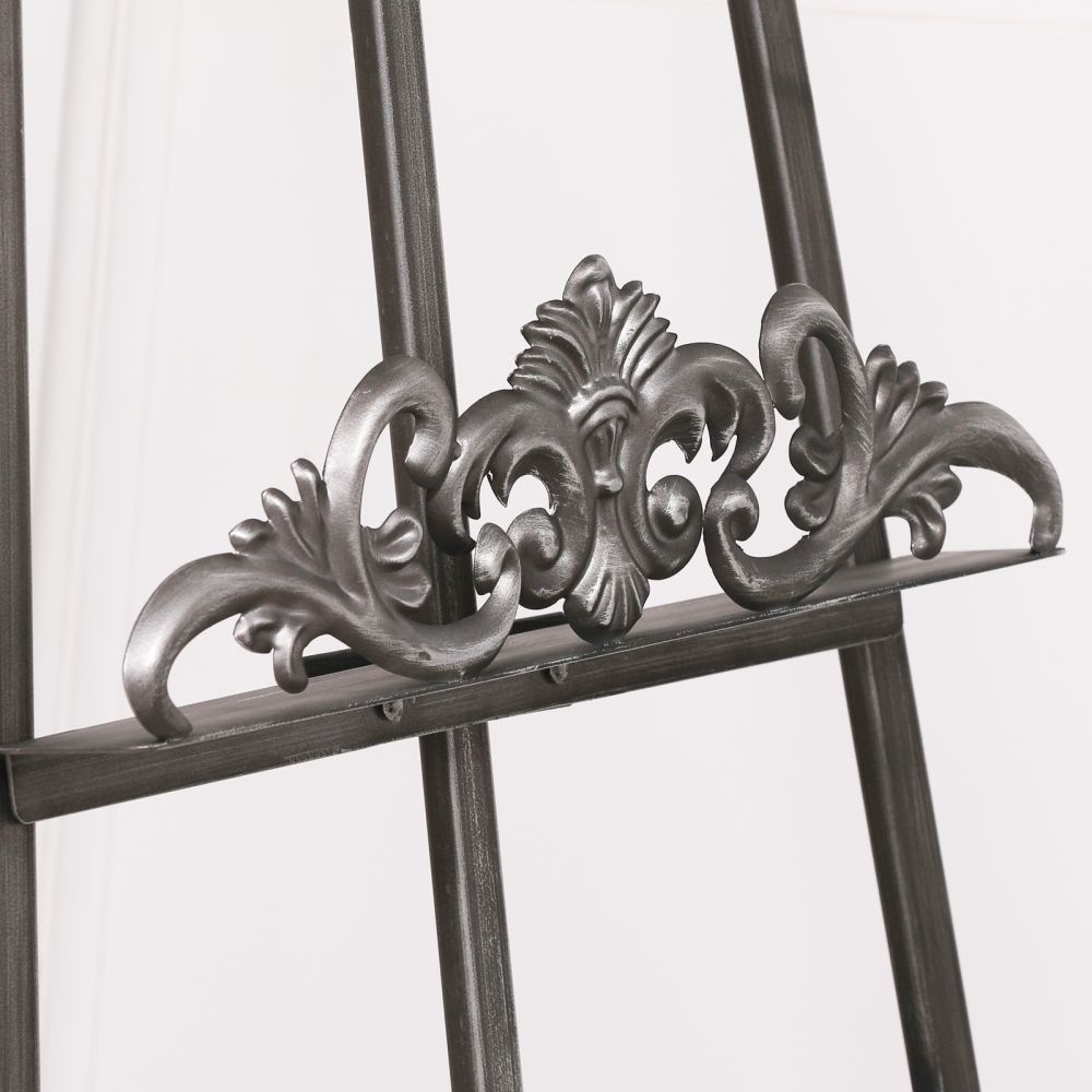 Product photograph of French Style Antiqued Silver Metal Easel from Choice Furniture Superstore.