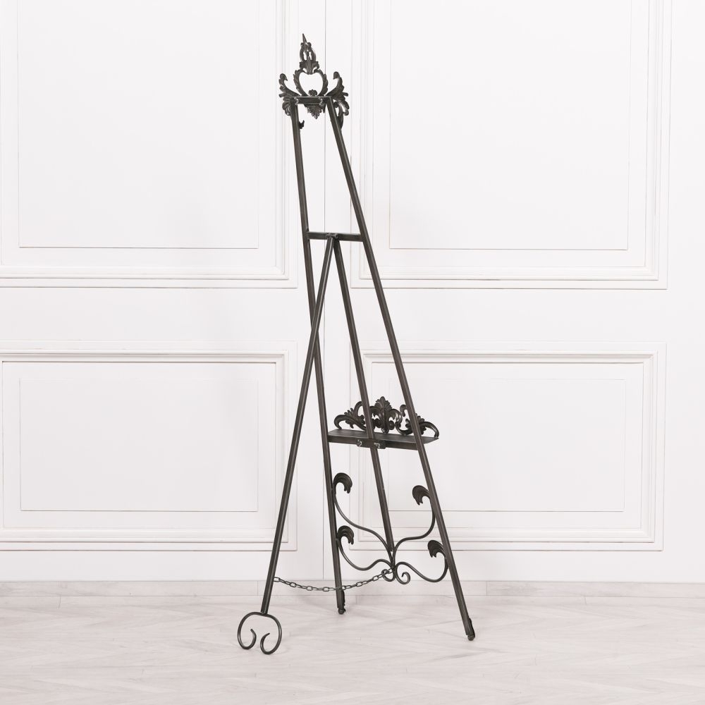 Product photograph of French Style Antiqued Silver Metal Easel from Choice Furniture Superstore.