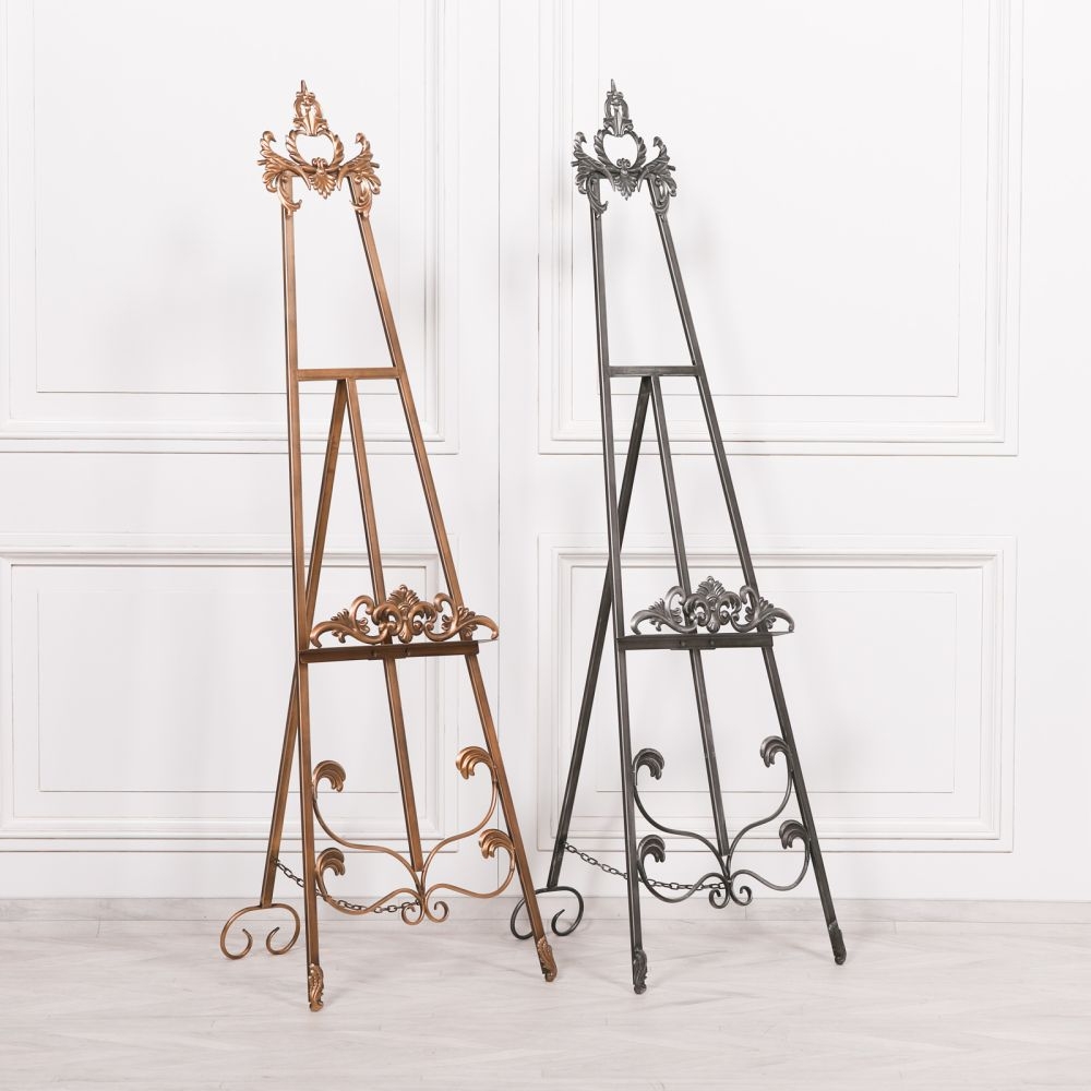 Product photograph of French Style Antiqued Silver Metal Easel from Choice Furniture Superstore.