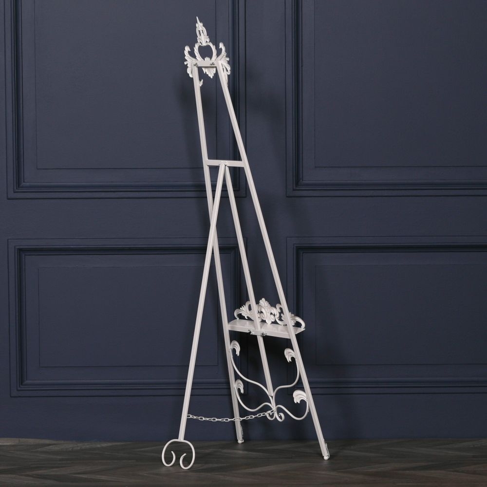 Product photograph of French Style Cream Metal Easel from Choice Furniture Superstore.