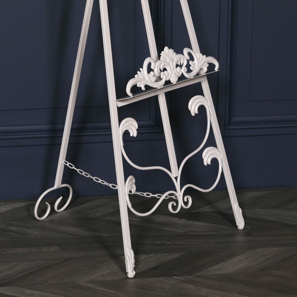 Product photograph of French Style Cream Metal Easel from Choice Furniture Superstore.