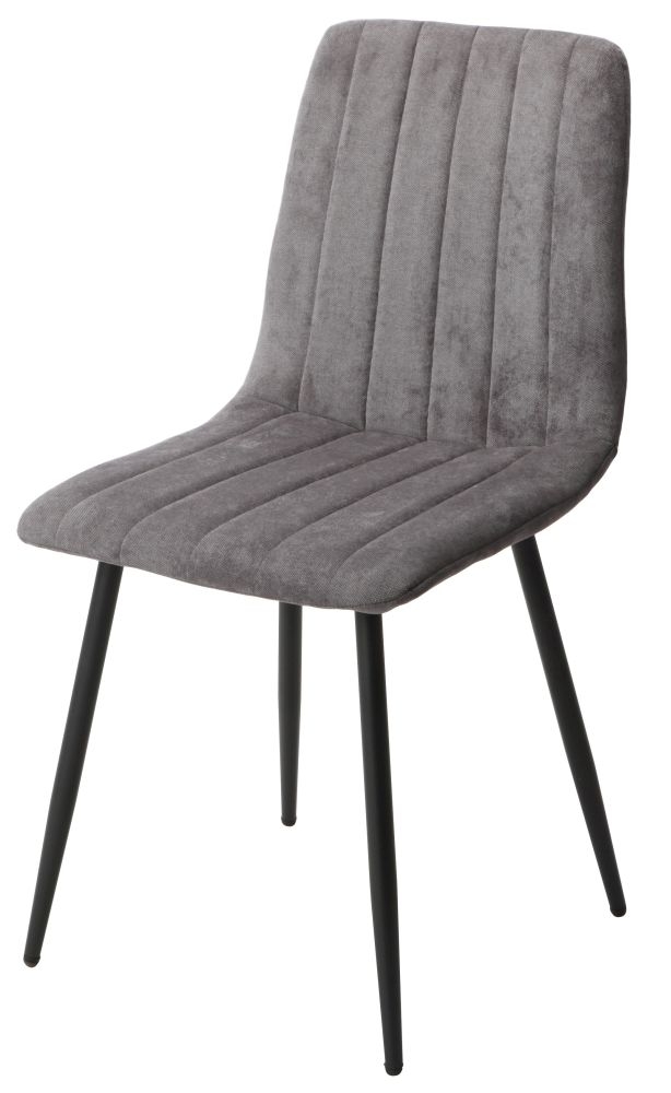 Product photograph of Aspen Straight Stitch Fabric Dining Chair With Black Tapered Legs Sold In Pairs from Choice Furniture Superstore.