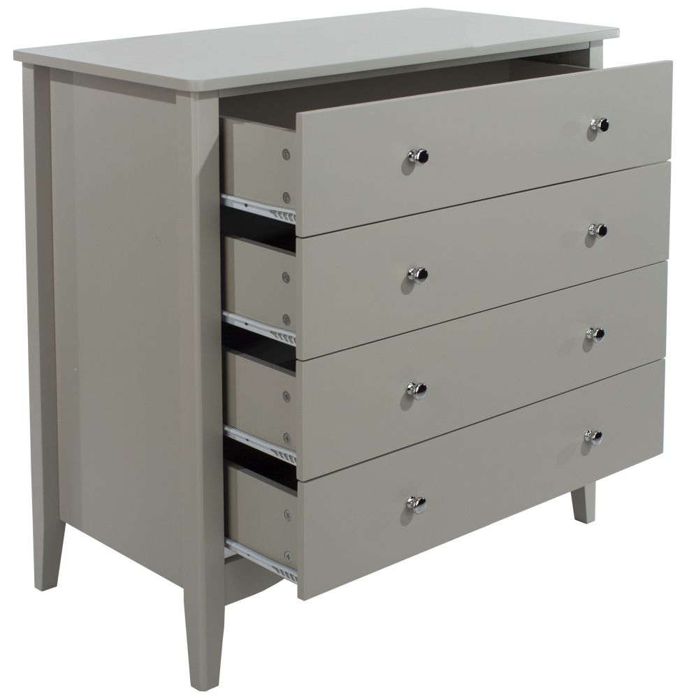 Product photograph of Como Grey Painted 4 Drawer Chest from Choice Furniture Superstore.