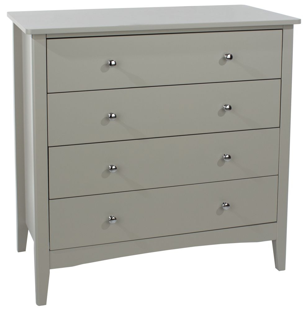 Product photograph of Como Grey Painted 4 Drawer Chest from Choice Furniture Superstore.