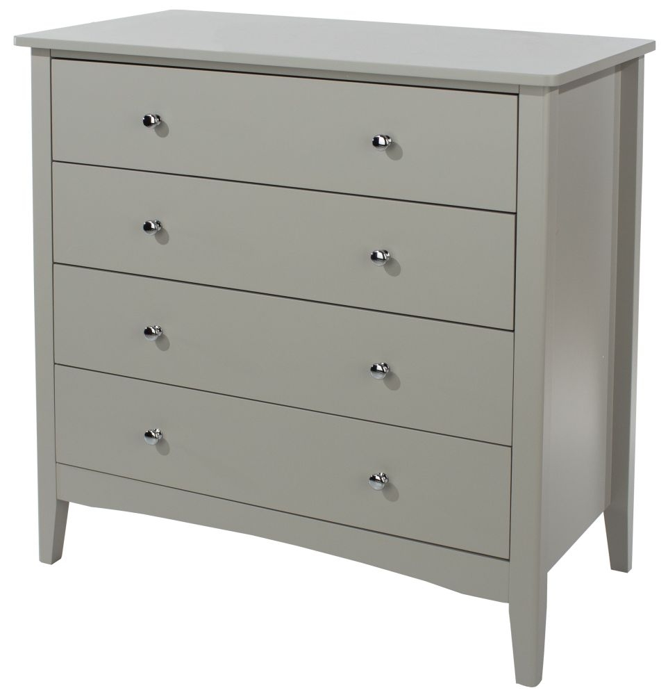 Product photograph of Como Grey Painted 4 Drawer Chest from Choice Furniture Superstore.