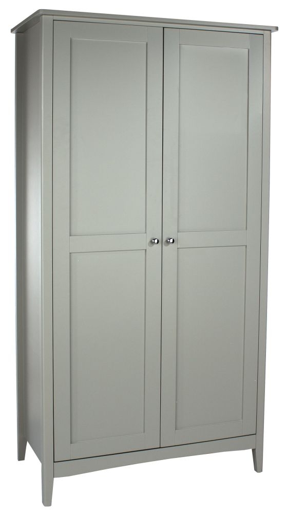 Product photograph of Como Grey Painted 2 Door Wardrobe from Choice Furniture Superstore.