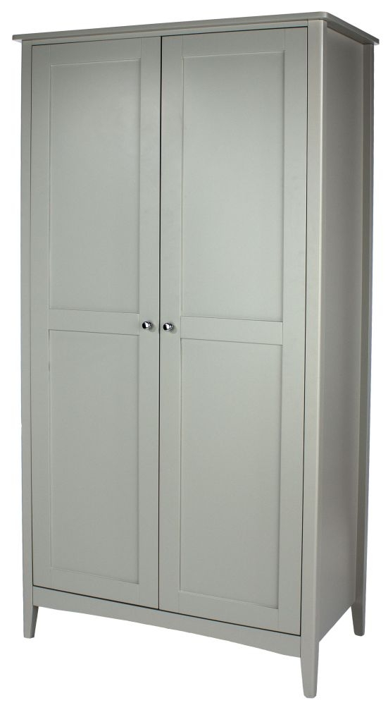 Product photograph of Como Grey Painted 2 Door Wardrobe from Choice Furniture Superstore.