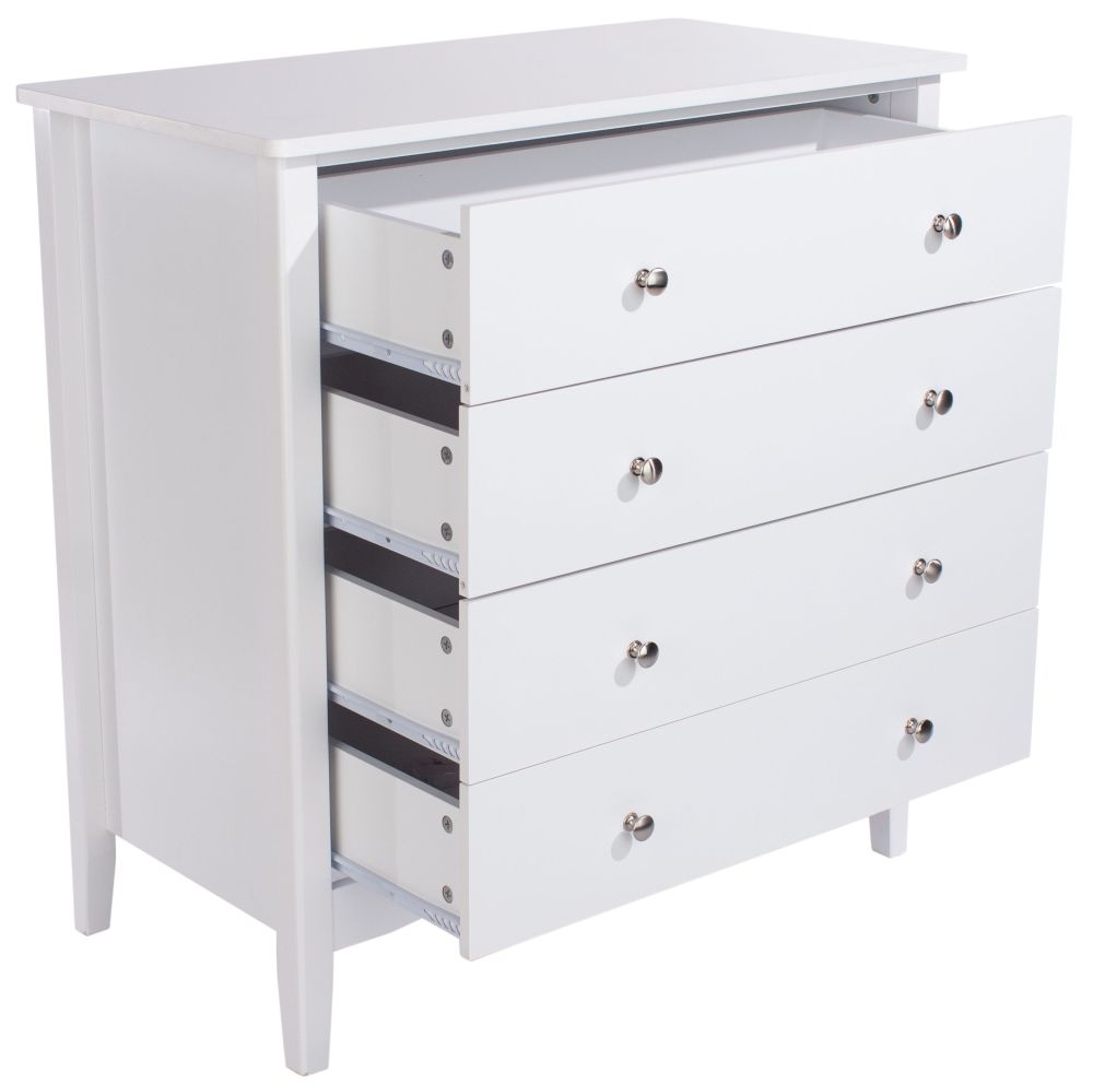 Product photograph of Como White Painted 4 Drawer Chest from Choice Furniture Superstore.