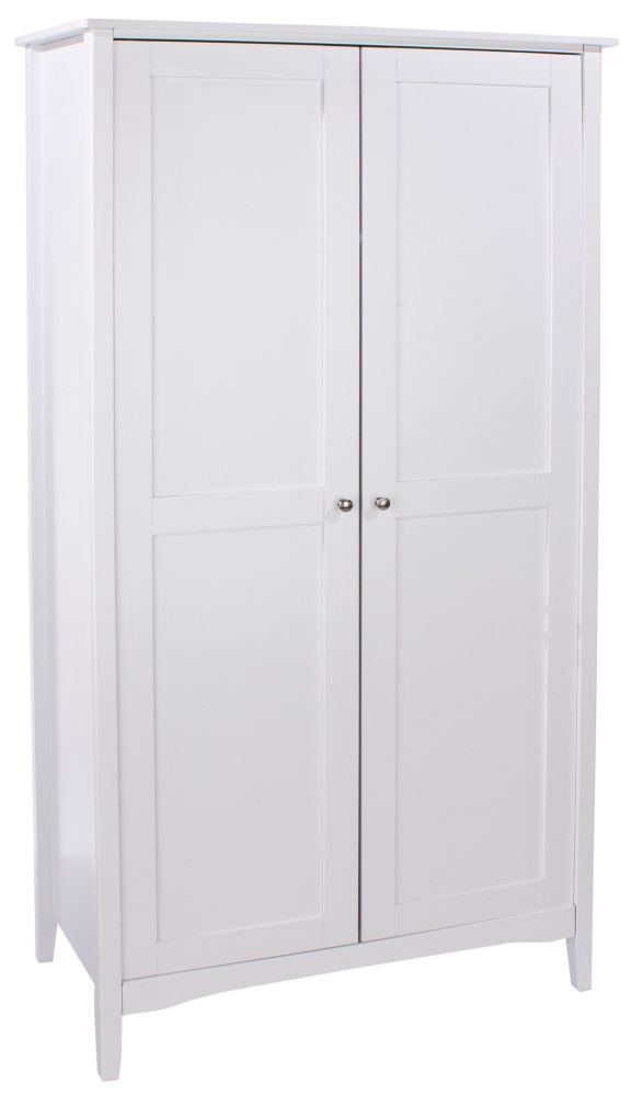 Product photograph of Como White Painted 2 Door Wardrobe from Choice Furniture Superstore.