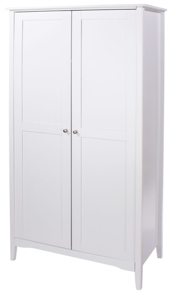 Product photograph of Como White Painted 2 Door Wardrobe from Choice Furniture Superstore.