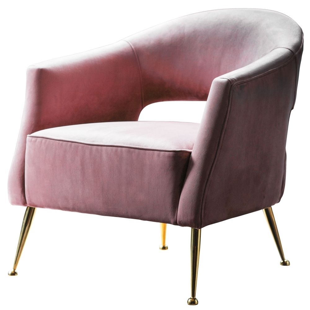 Product photograph of Clearance - Barletta Dusky Velvet Armchair - D27 from Choice Furniture Superstore.