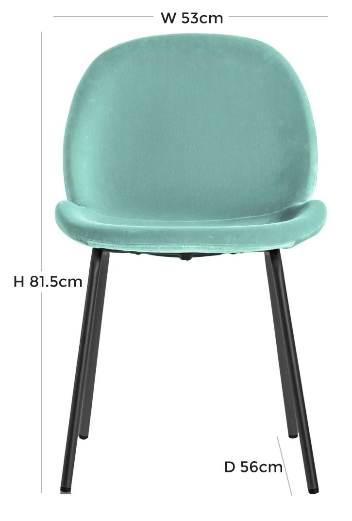 Product photograph of Clearance - Flanagan Mint Velvet Dining Chair Sold In Pairs - D39 from Choice Furniture Superstore.