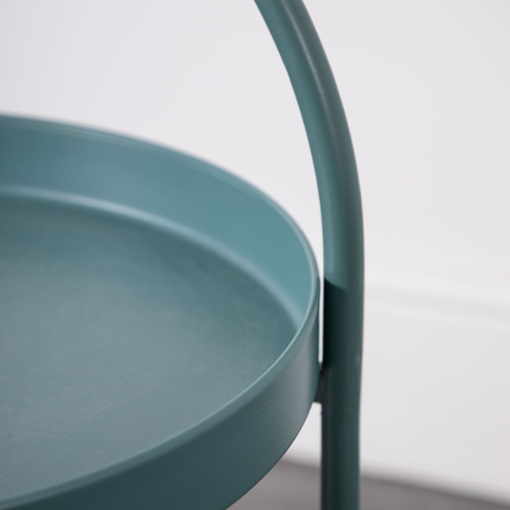 Product photograph of Clearance - Melbury Teal Side Table - D69 from Choice Furniture Superstore.