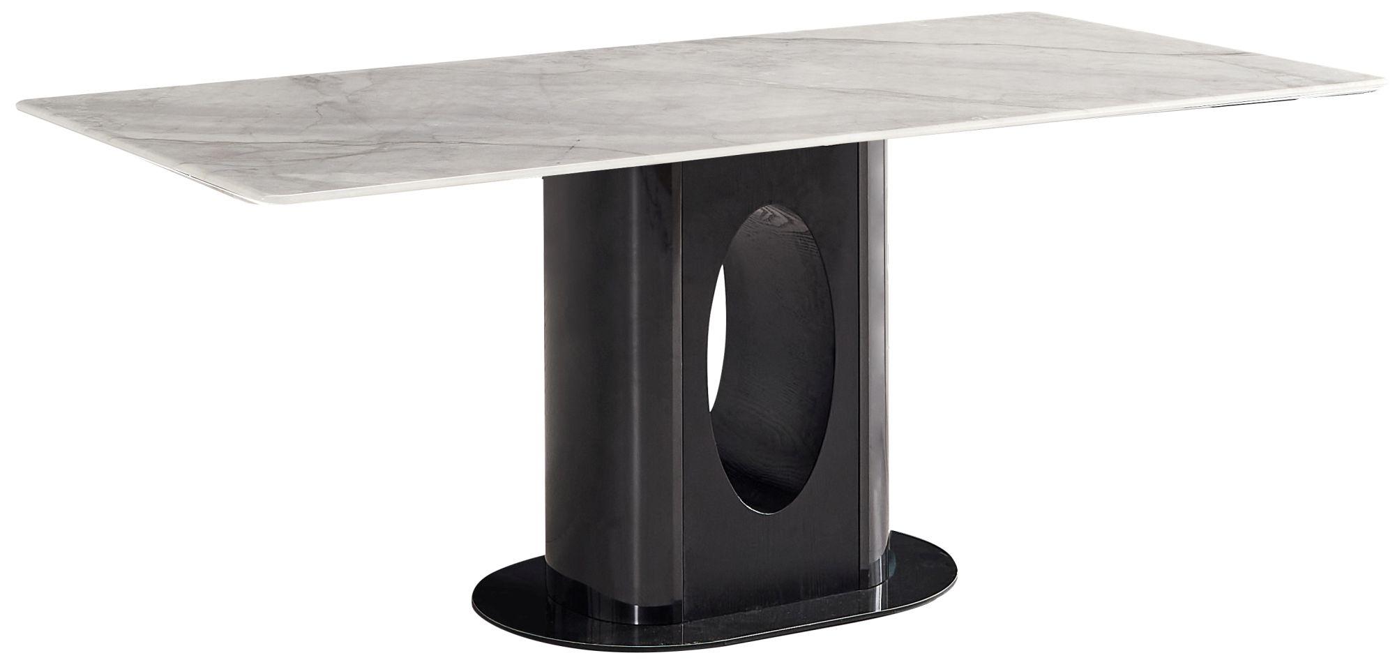 Product photograph of Sardis Marble 6 Seater Dining Table - Displayed In Ash Grey from Choice Furniture Superstore.